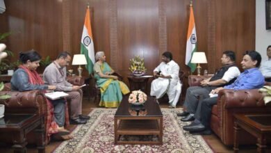 Bhatti Vikramarka during a meeting seeking additional financial support and development assistance for Telangana