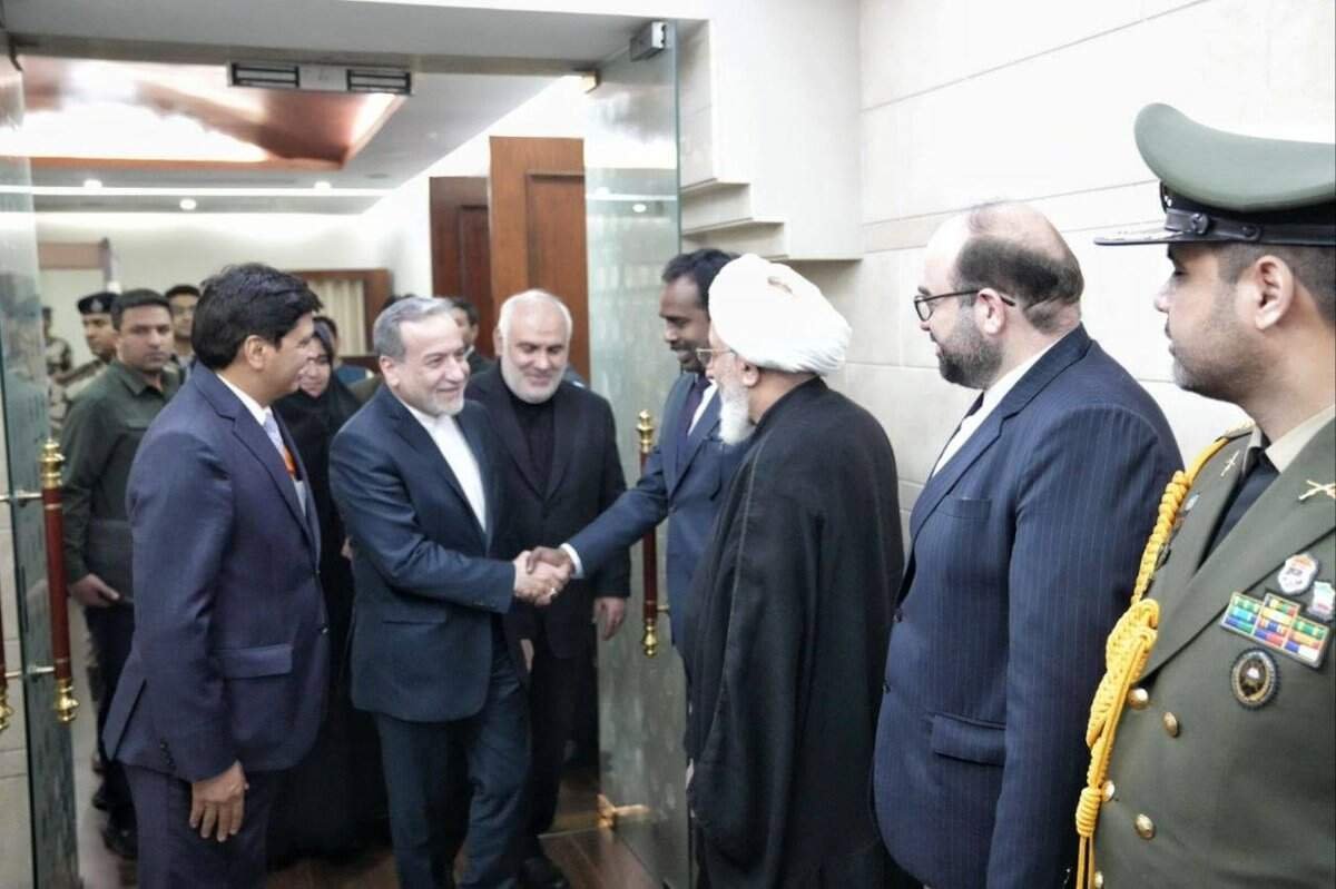 Iran Foreign Minister Abbas Araghchi during his visit to India for BRICS summit meetings focused on regional stability, trade routes, and strategic diplomatic discussions.