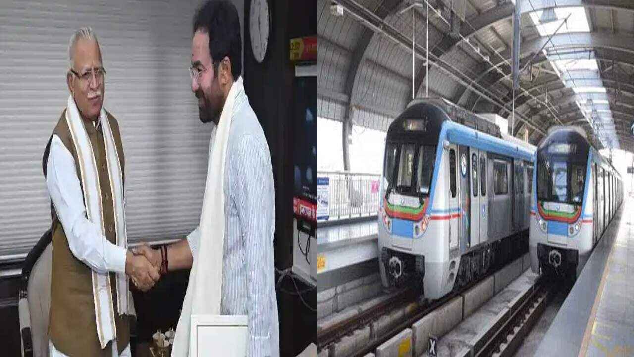 Kishan Reddy and Manohar Lal discussing Hyderabad Metro Phase Two expansion project