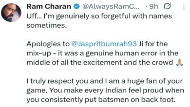Ram Charan Apologises After Jasprit Bumrah Comment Sparks Debate