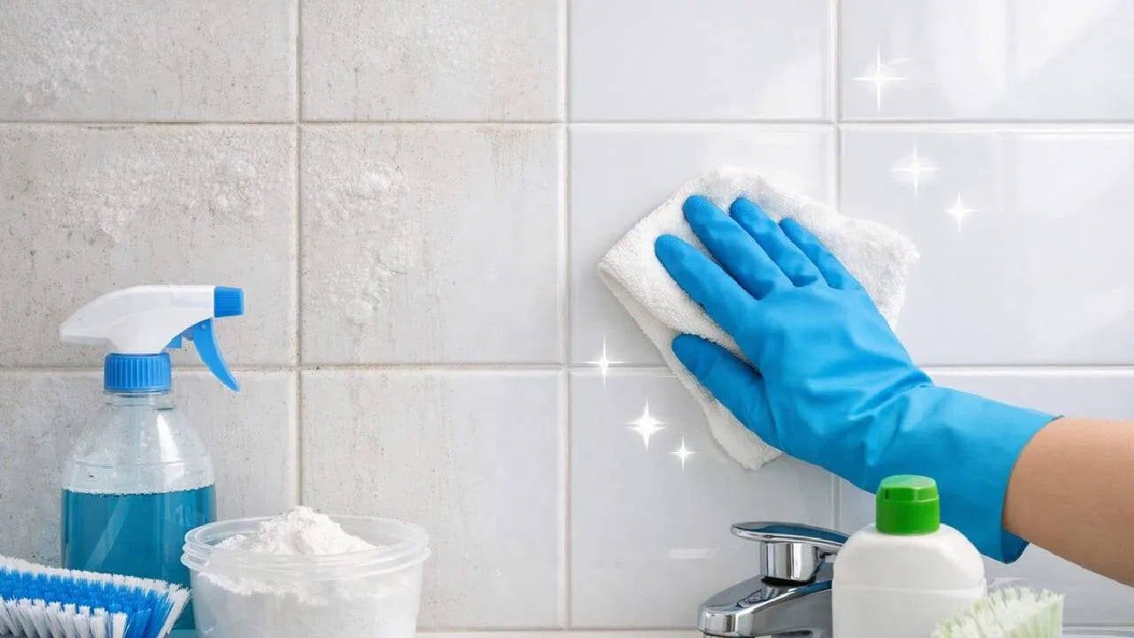 Bathroom Tiles Cleaning Hack How to Remove Stubborn Stains for Just 5 Rupees at Home