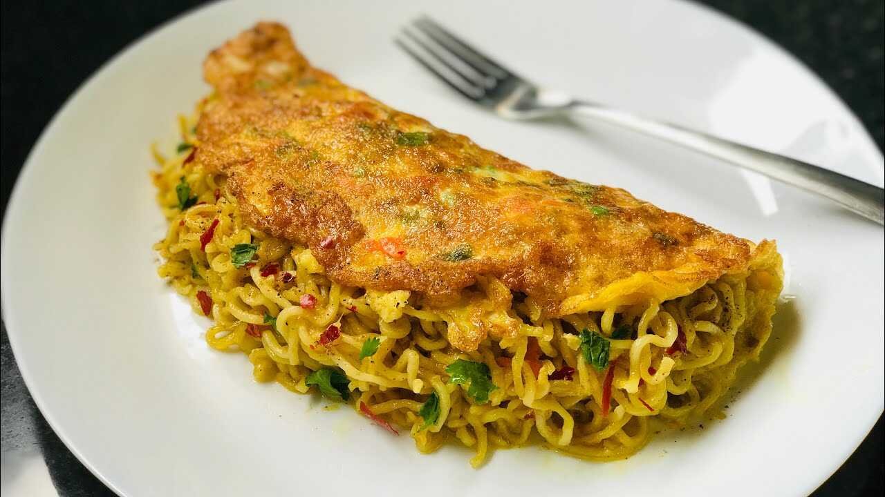 Maggi Omelette Bread Fusion Recipe Quick 10 Minute Breakfast Kids Love