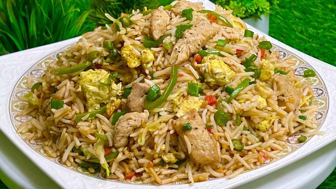 Restaurant Style Chicken Fried Rice Made at Home With Less Oil and Perfect Taste