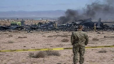 B52 bomber crash at Edwards Air Force Base in California during a test mission that killed eight crew members.