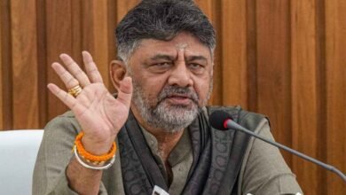 DK Shivakumar preparing to take oath as Karnataka Chief Minister during a high profile swearing in ceremony attended by senior Congress leaders, alliance representatives and dignitaries.
