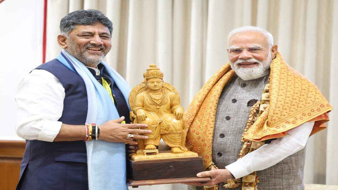 DK Shivakumar Meets PM Modi: DK Shivakumar Meets Prime Minister Modi for First Time as Karnataka Chief Minister