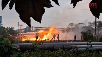 Haldia Pipeline Fire: Massive Fire Erupts at Haldia Refinery Pipeline Leaving 15 Workers Injured