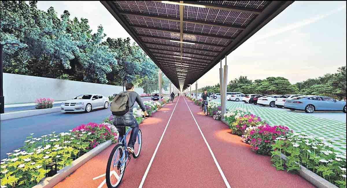 Hyderabad Cycle Tracks: Hyderabad Plans New Cycle Track Network to Ease IT Corridor Traffic