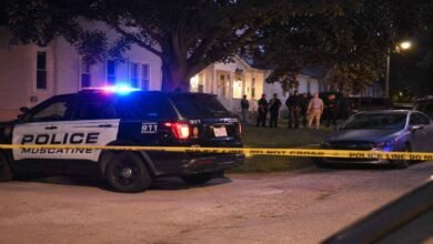 Law enforcement officers respond to a deadly family shooting incident in Iowa that left multiple people dead