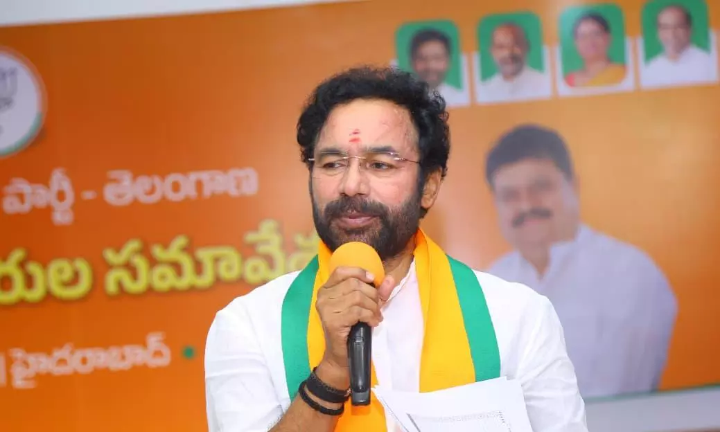 Union Minister Kishan Reddy challenges Chief Minister Revanth Reddy to a public debate on Telangana development and pending projects.
