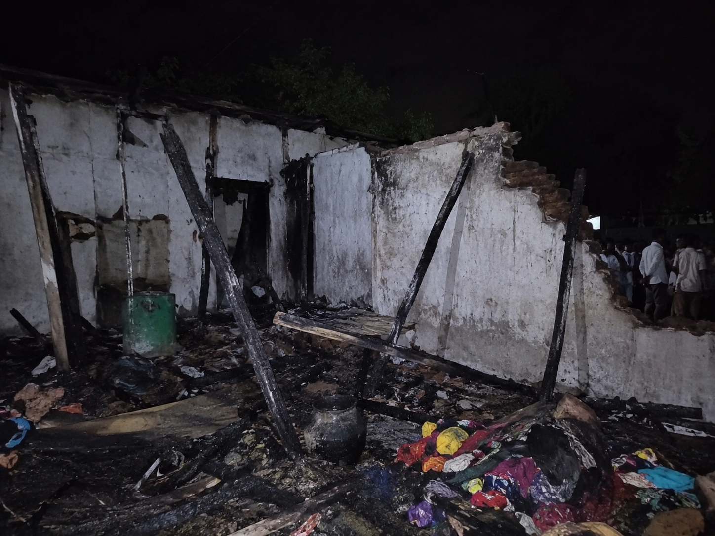 Fire accident in Miryalaguda claiming the lives of three members of a family after a suspected short circuit and cylinder explosion