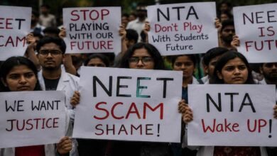 Representative image showing students affected by examination stress amid the ongoing NEET controversy and concerns over student mental health in India.