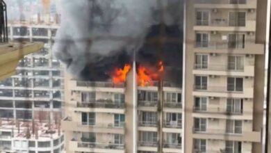 Massive Fire Engulfs High Rise Apartment in Noida Sector 75