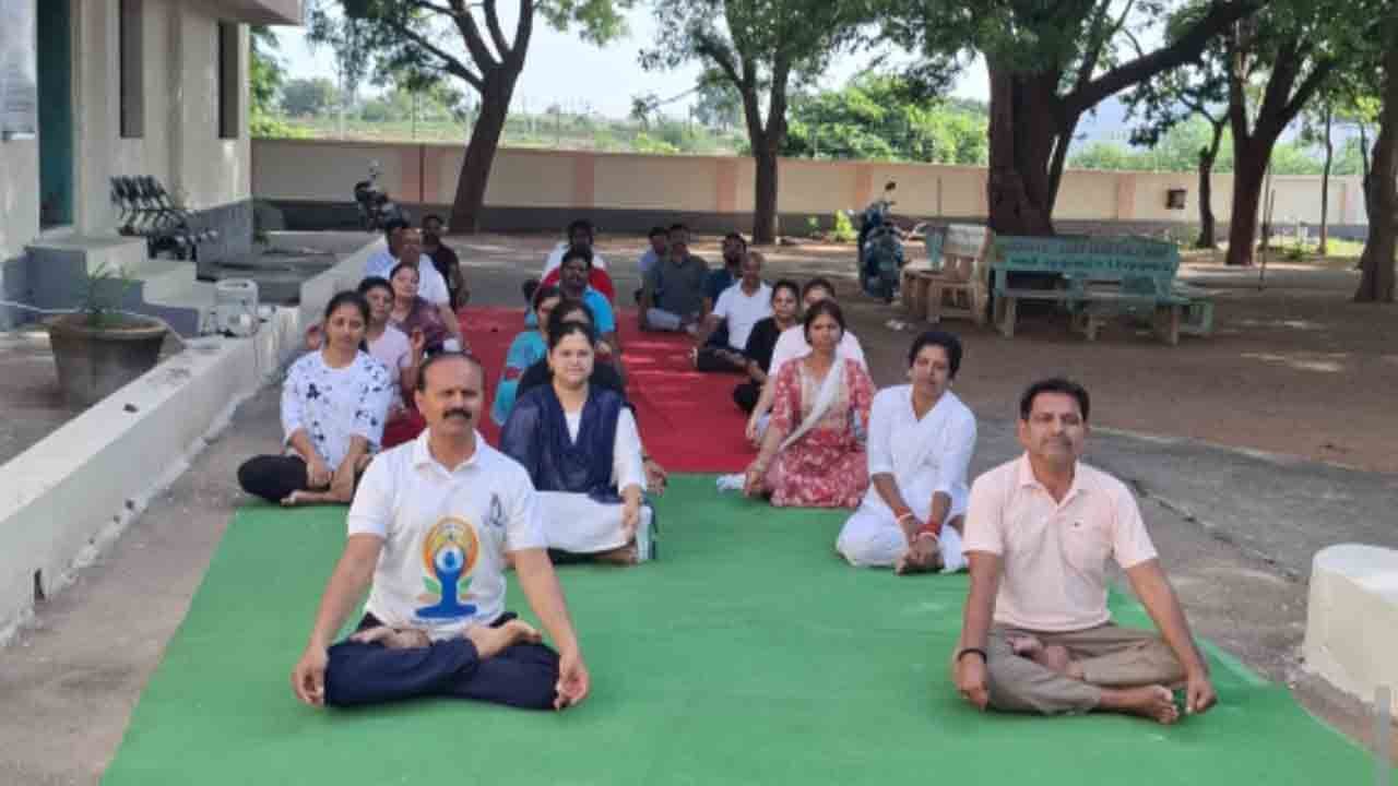 Telangana Yoga Day: People participating in International Yoga Day celebrations across Telangana