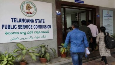 Job aspirants reviewing TGPSC recruitment notifications for engineering posts, including Assistant Executive Engineer and Assistant Environmental Engineer vacancies across Telangana government departments.
