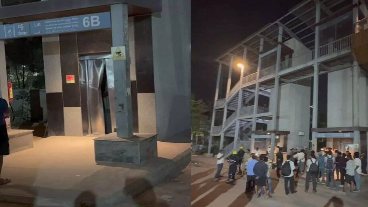 Uppal Skywalk Lift Incident: Young Man Trapped Inside Uppal Skywalk Lift for Over Two Hours