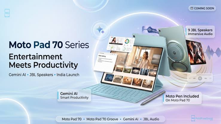 Motorola Moto Pad 70 Set for India Launch With 10200mAh Battery Moto Pen and AI Features