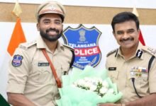 Mohammed Siraj Meets Telangana DGP CV Anand Following DSP Appointment