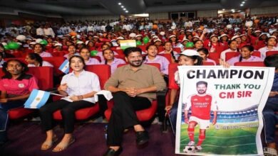 Revanth FIFA Watch: CM Revanth Reddy Watches FIFA World Cup Match With Students in Hyderabad