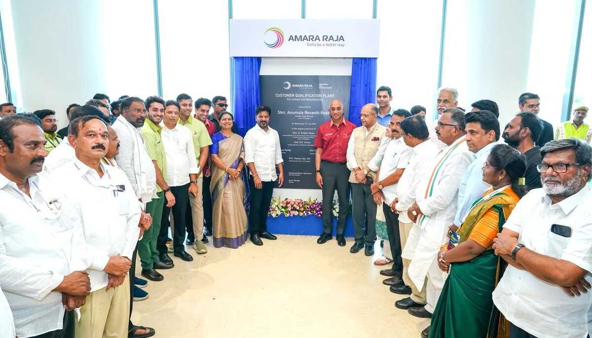 Revanth Reddy Opens Lithium Ion Cell Plant as Telangana Strengthens EV Manufacturing