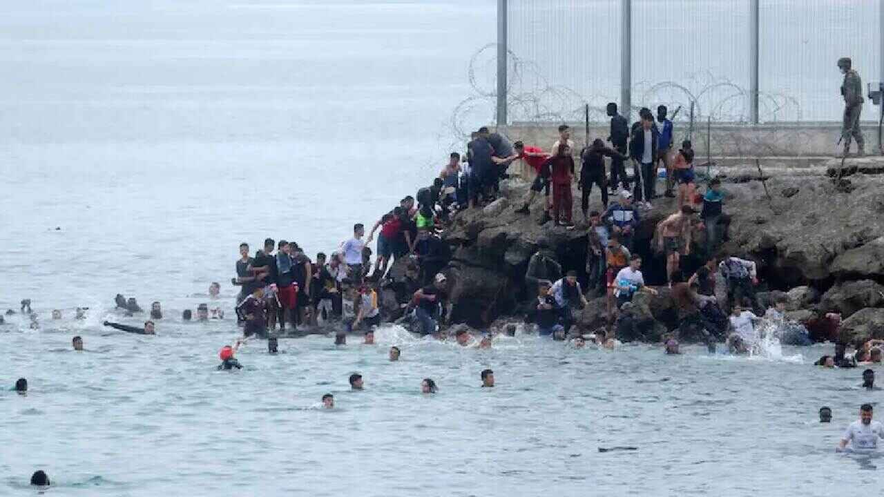 Thousands Reach Spain Border From Morocco Triggering Ceuta Migration Crisis