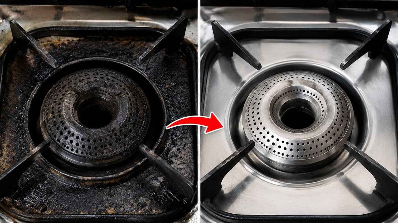 Easy Ways To Clean Blackened Gas Burners And Bring Back A Clean Flame