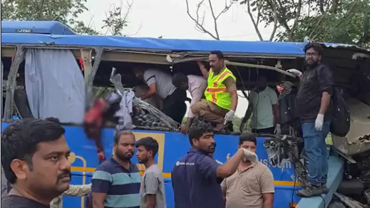 Six Killed in Kodada Bus Crash: Six Killed as Bus Crashes Into Container Lorry Near Kodada
