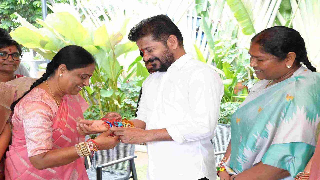Revanth Reddy Gets Golden Rakhi from Surekha Amid Political Uncertainty