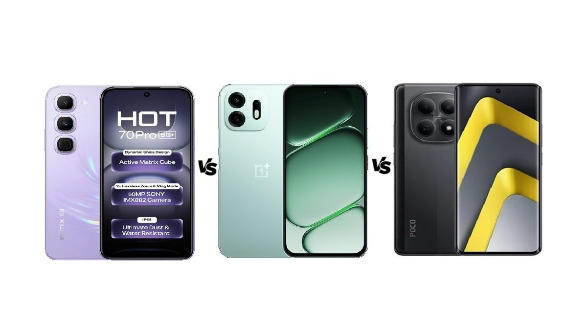 Infinix Hot 70 Pro 5G Vs OnePlus N6 Vs Poco M8 5G