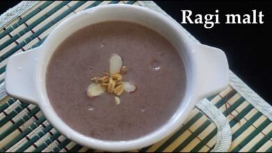Ragi Malt Recipe With Banana and Dates for Children