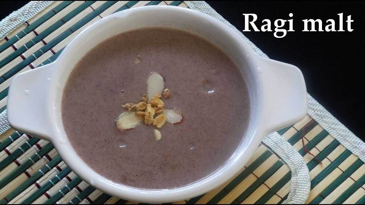 Ragi Malt Recipe With Banana and Dates for Children