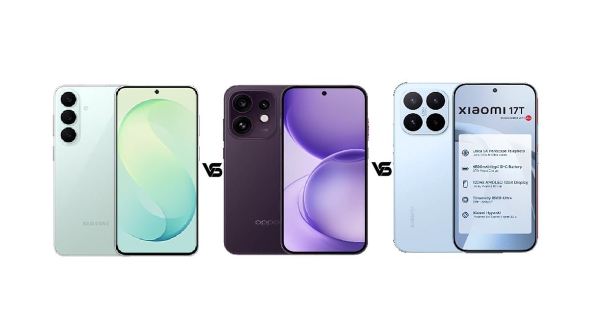 Samsung Galaxy S26 FE vs Oppo Reno 16 vs Xiaomi 17T Which Phone Stands Out