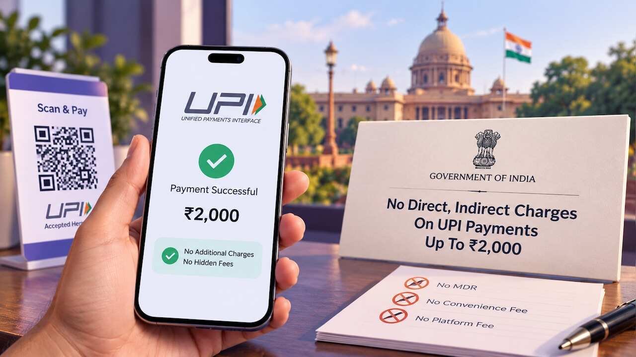 UPI Payments Up to Rs 2000 Remain Free Under New Government Rule