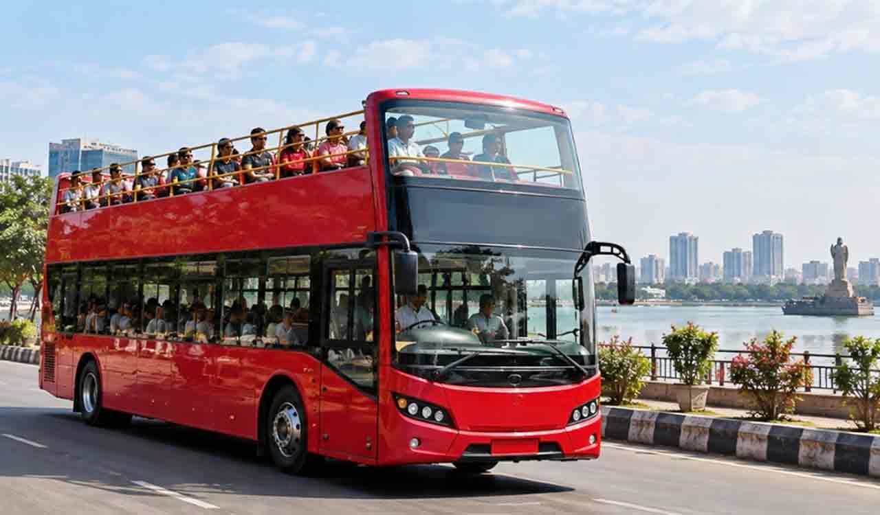 Hyderabad Tourist Bus: Hyderabad to Get Open Top Electric Double Decker Tourist Buses