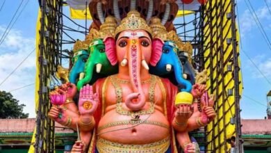 Khairatabad Ganesh Procession: Khairatabad Ganesh Procession Begins Amid Heavy Devotee Crowds in Hyderabad
